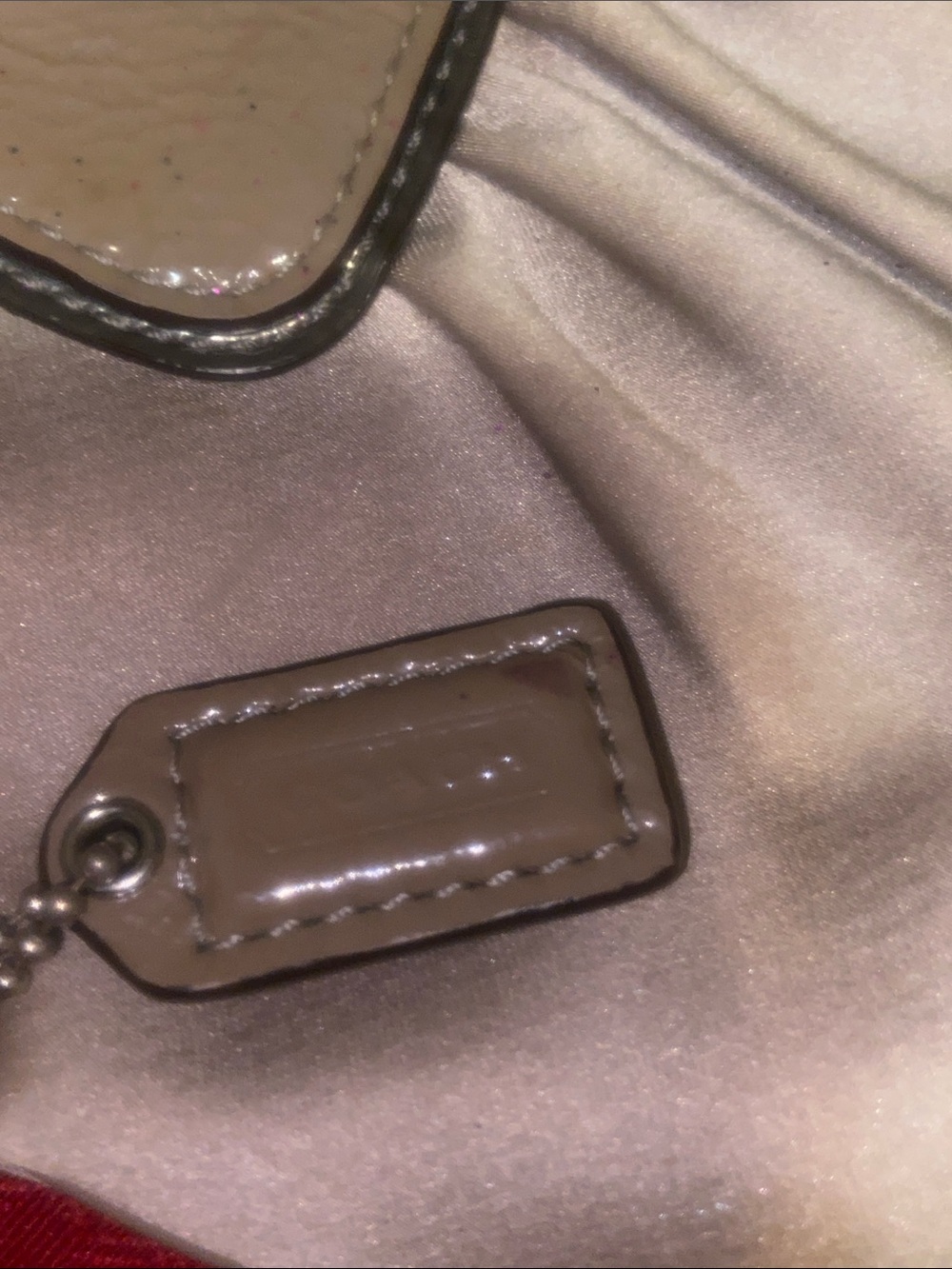 Coach Metallic Taupe Satin Wristlet with Gold Hardware - Picture 10 of 13